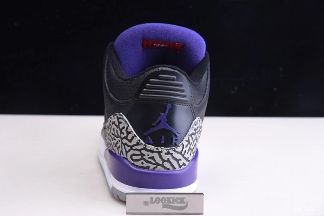 Kick Theory Black CT8532-050 Court Jordan Air Retro 3 Purple 0705
